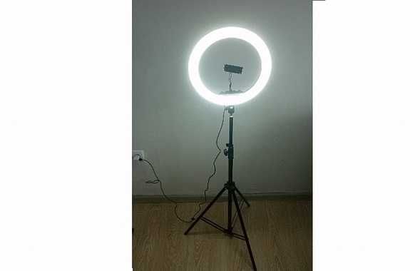 Лампа кільцева  33см, 25Вт + Подарунок Штатив для лампи 0,66-2 м