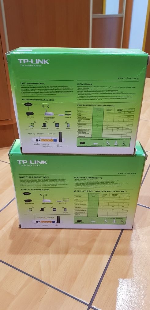2 Routery TP-LINK Model-WR740N Stan Bardzo dobry Polecam