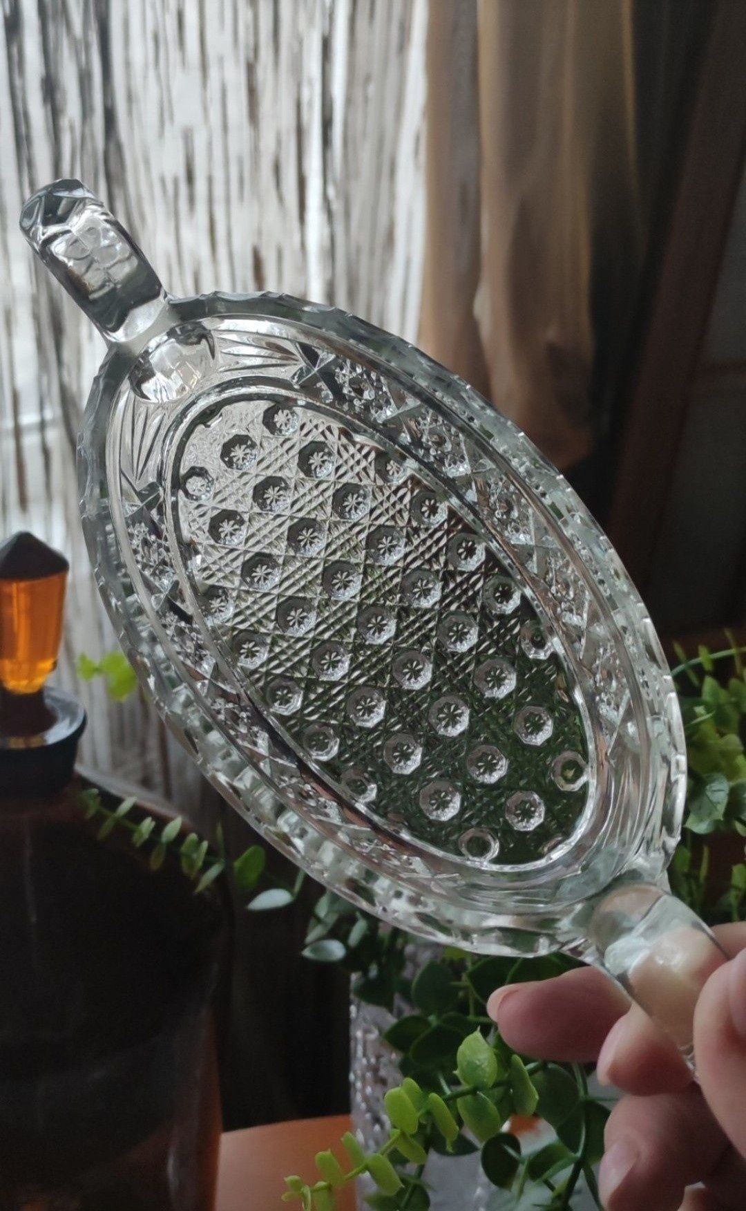 Маслянка маслёнка сахарница цукорниця кобальт старинное стекло Мальцов