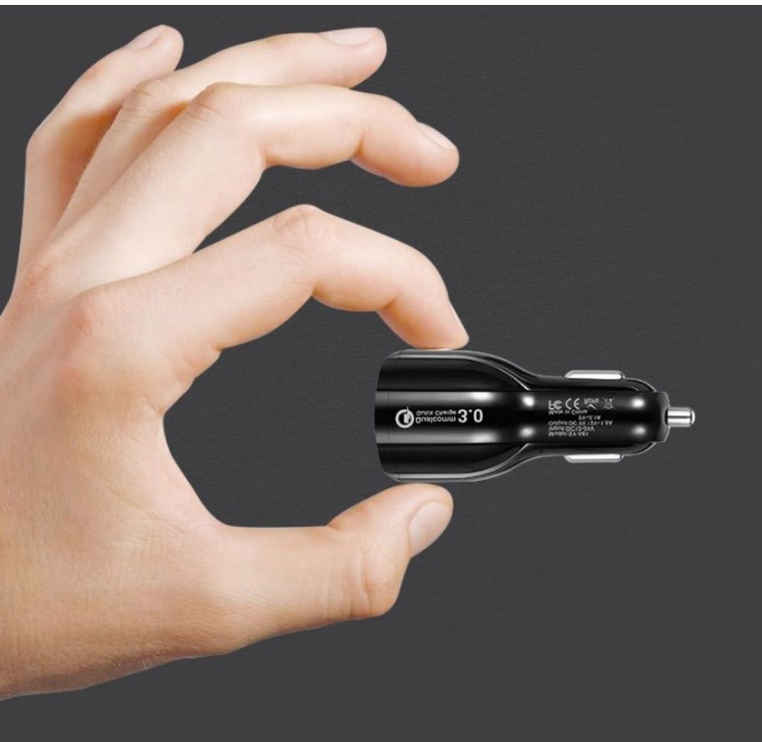 Швидка Авто зарядка в прикурювач Smart Fast QC 3.0 2х USB 6A