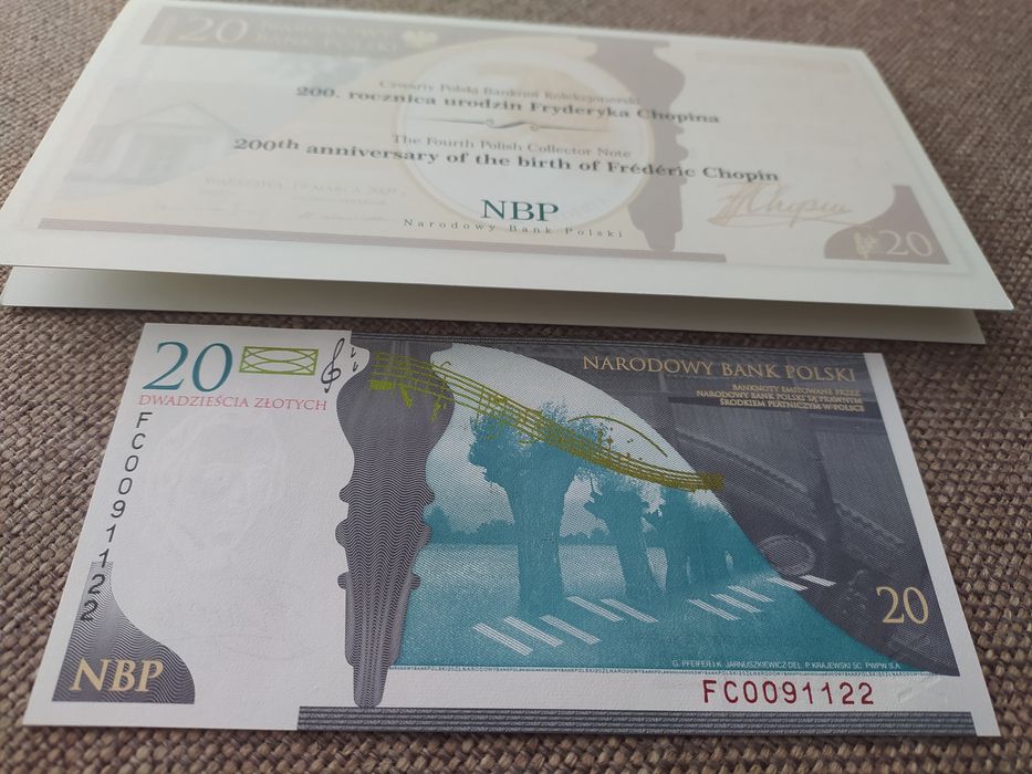 Banknot 20 zł Chopin