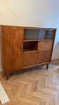 Unikatowe meble vintage PRL – lata 60., drewno w miodowym kolorze