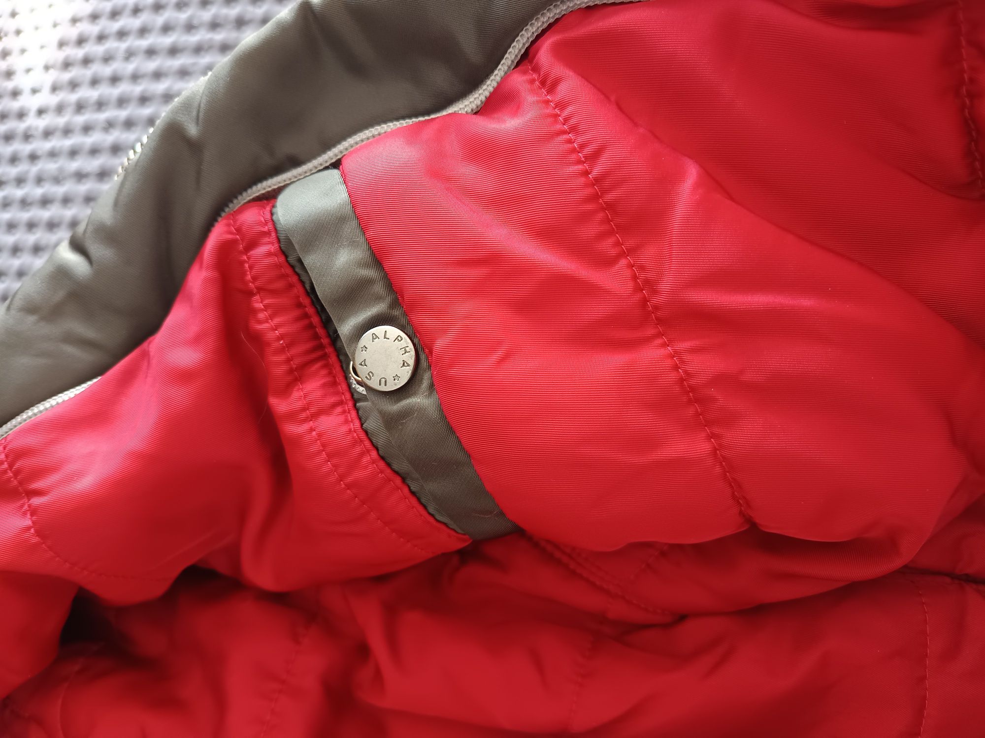 Kurtka Alpha Industries MA-1 , oliwka, rozm. S, zamek uszkodzony