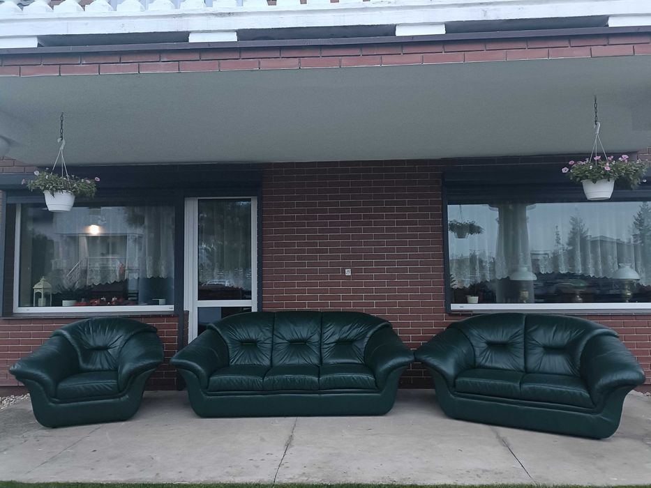 Sprzedam wypoczynek ze skóry -Skóra -skórzany –skórzana -skórzane