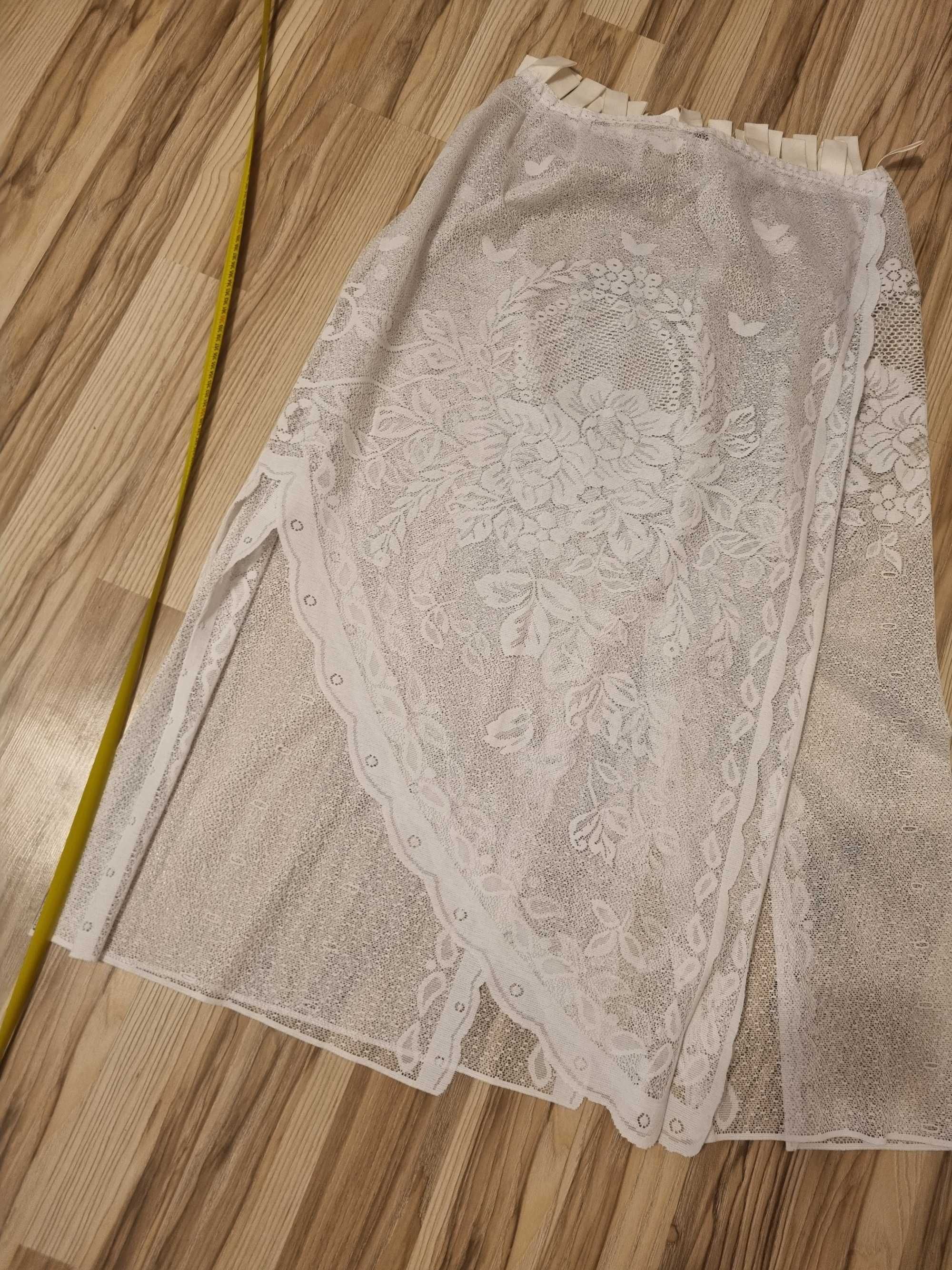 Firanka 100×180 Łukowa Kwiaty Żakardowa Ornament Kuchnia Szelki