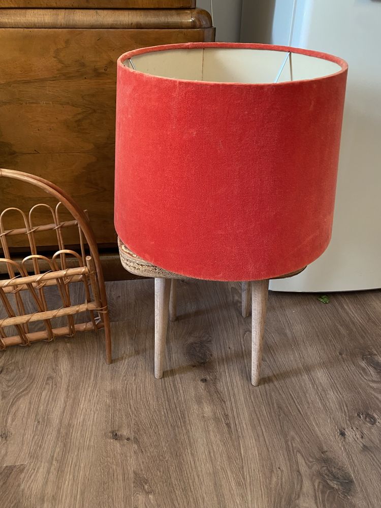 Klosz do lampy stojącej Ikea welur czerwony
