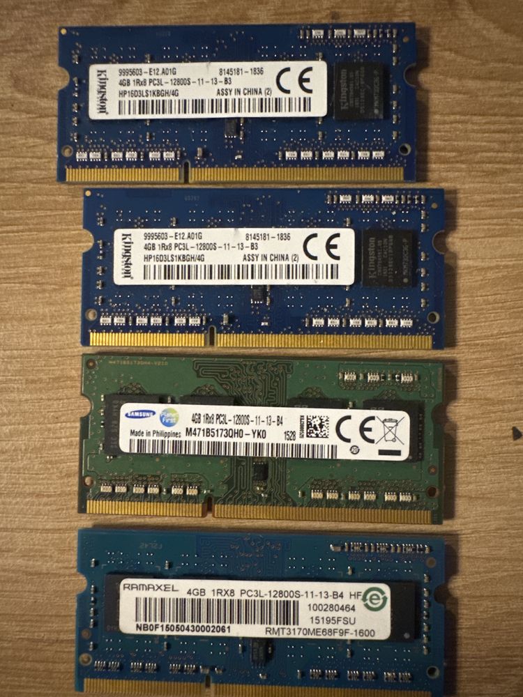 Pamiec ram ddr3 i ddr4. Laptop i PC