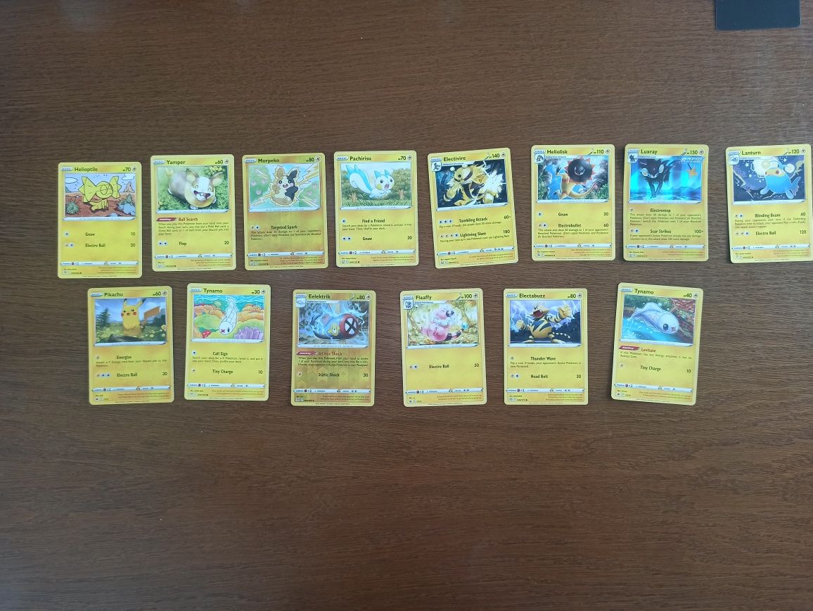 Karty pokémon TCG oryginalne elektryczne