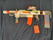 NERF N-Strike Modulus ECS-10 + 24 strzałki+ tłumik