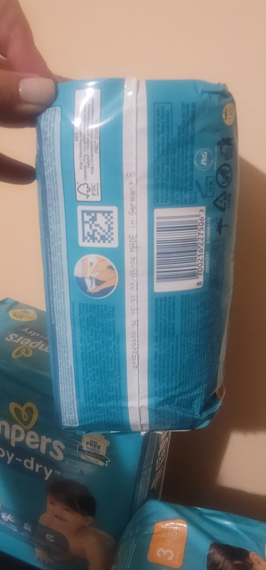 Памперси Pampers baby dry 3