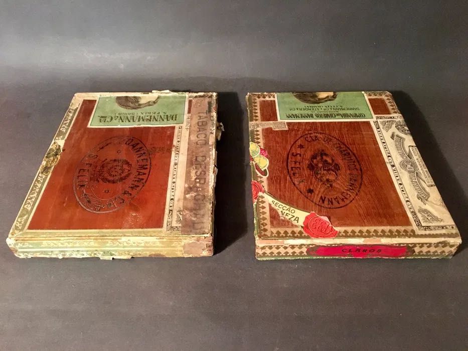 2 CAIXAS com 100 anos - Danneman & cia - Bahia - 21,5x17x2,5 cm/s