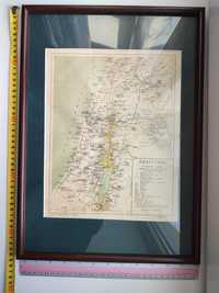 Дореволюционная карта 1899 г Палестина Иудея Иудаизм Оригинал 100%