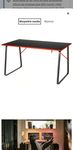Biurko HUVUDSPELARE IKEA gamingowe 
Biurko gamingowe, czarny, 140x80 c