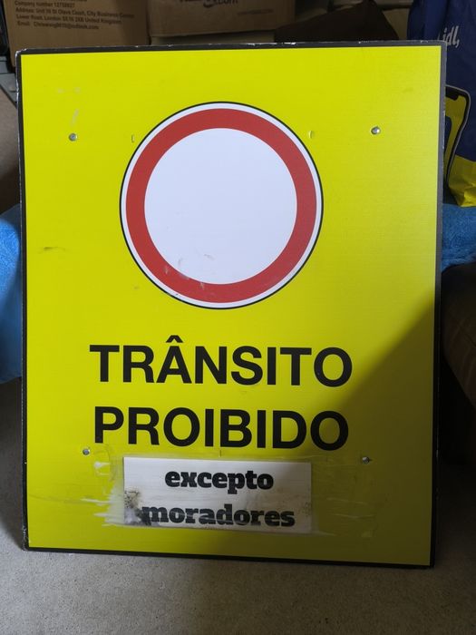 Vendo sinais para obras