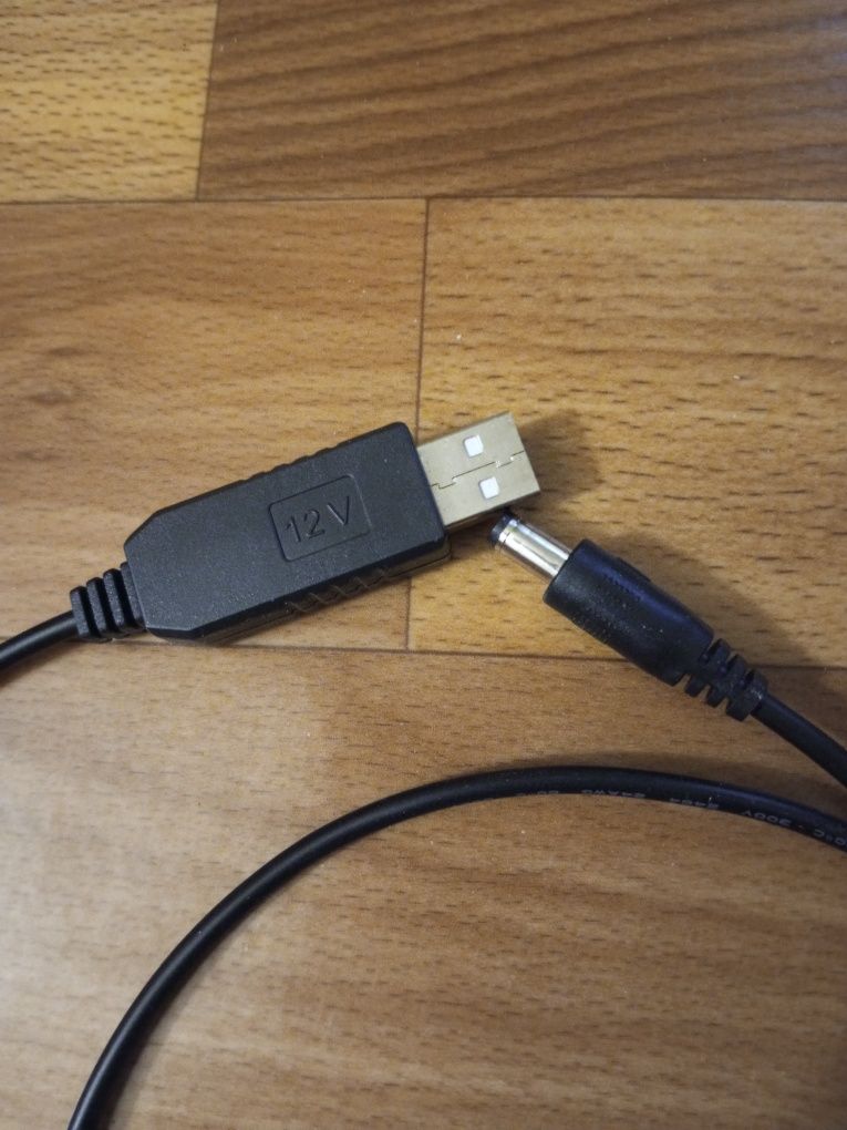 Кабель питания USB  9 v,  12v  для wi-fi роутера от повербанка