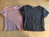 T-shirts (preta e rosa) com estrelas