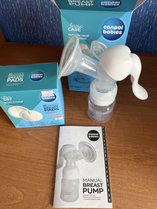 Продам ручний молоковідсмоктувач з упаковкою прокладок для грудей