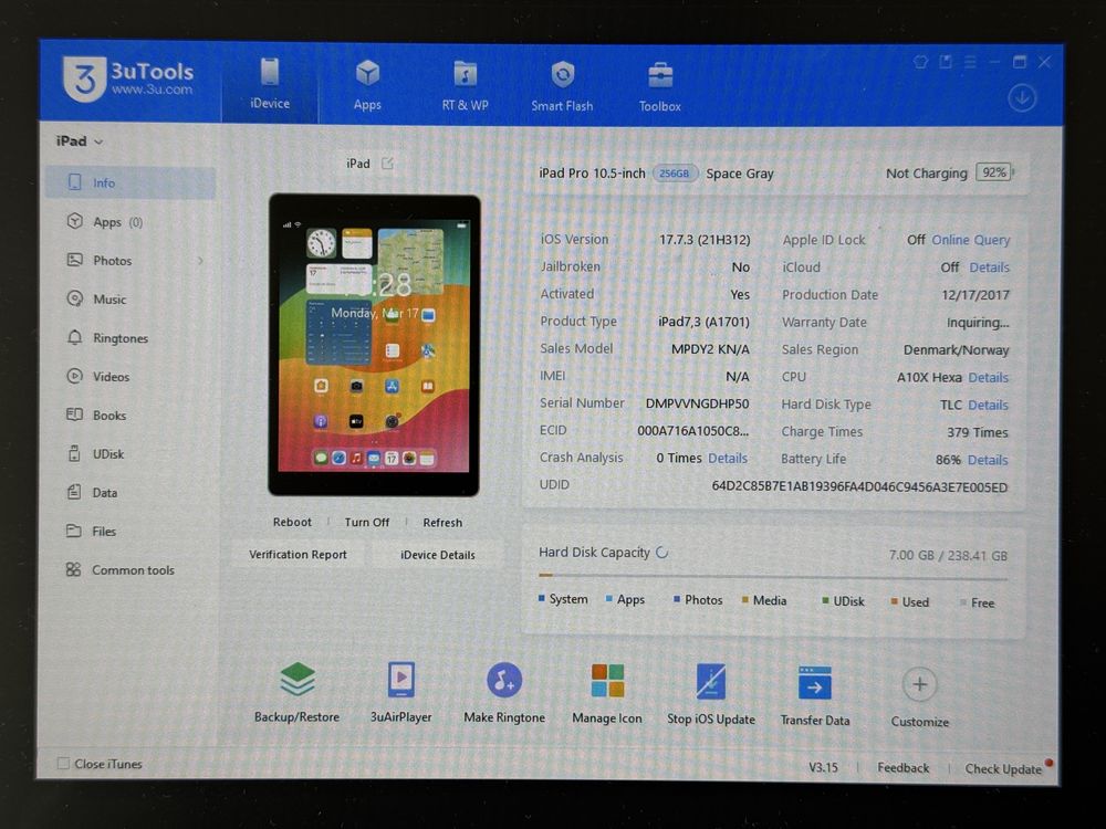 iPad Pro 10.5 (A1701) - 256GB - faktura VAT 23%