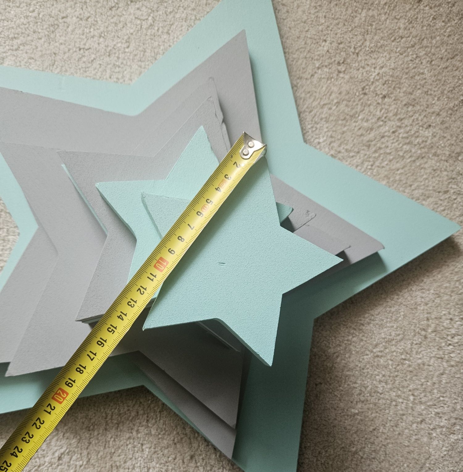Gwiazdki 3D na ścianę lub sufit (13-53cm rozpiętości, grubość 2cm)