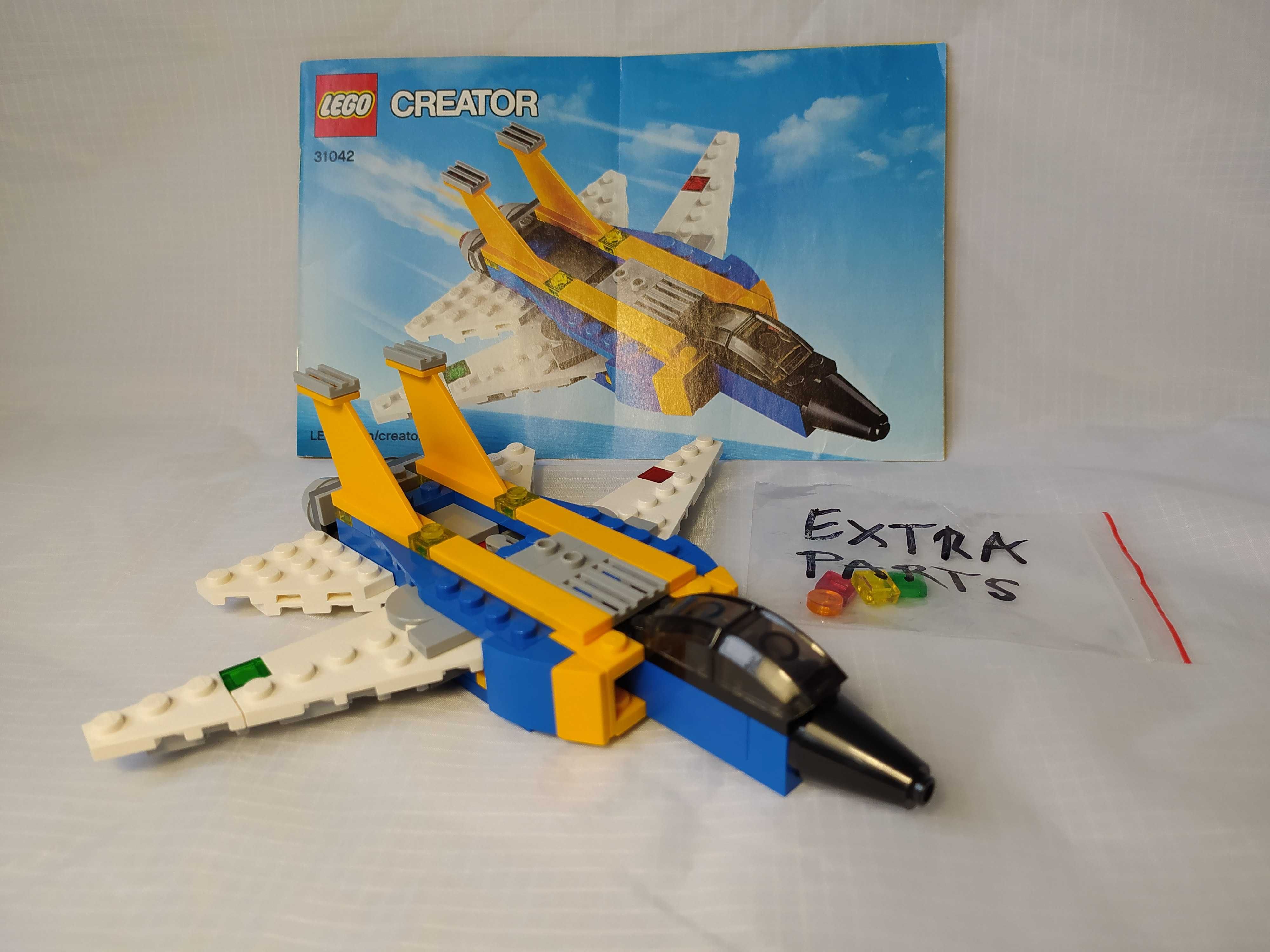 Kompletny i oryginalny zestaw LEGO 31042 Creator 3w1 - Super ścigacz