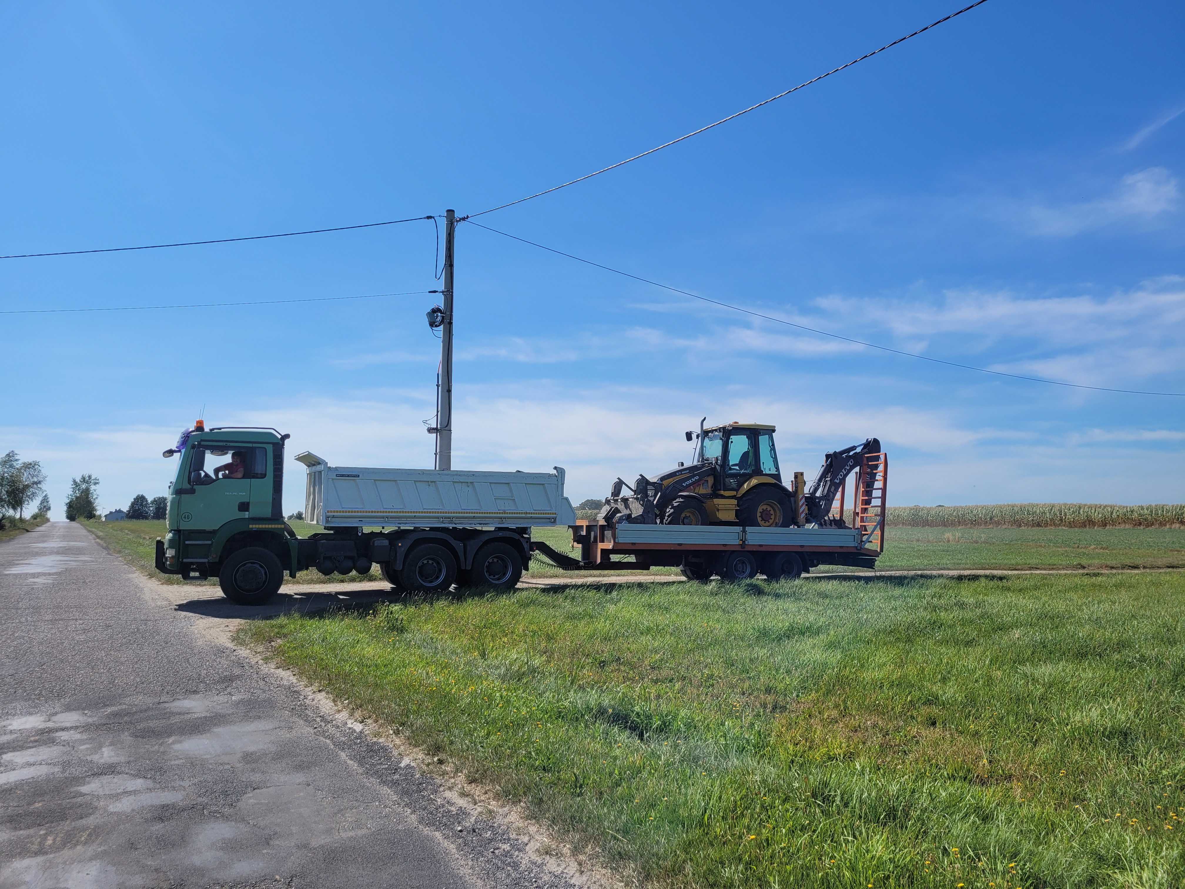 Usługi koparko-ładowarką,transport wywrotką ,prace ziemne