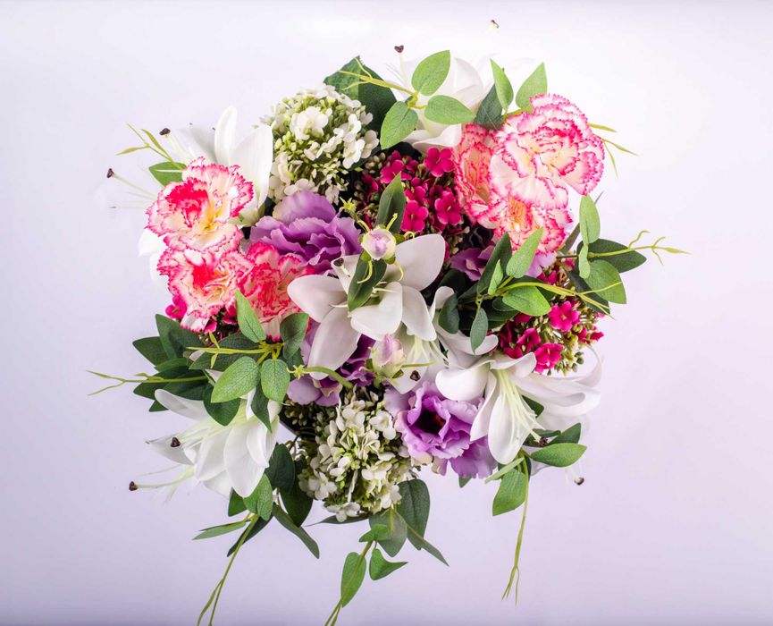 Dekoracje ze sztucznych kwiatów FLOWER BOX ze sztucznych kwiatów