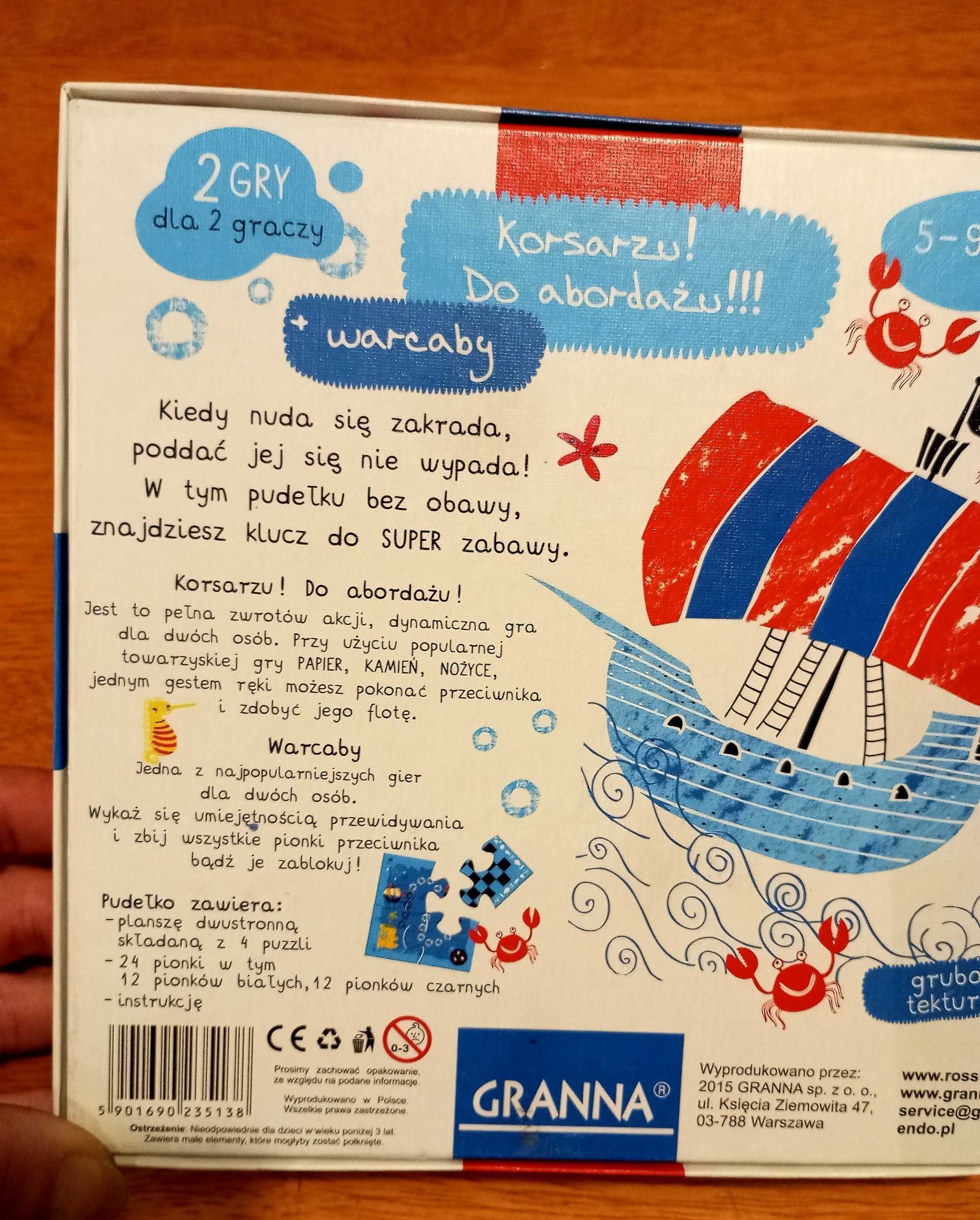 Gra planszowa Korsarzu! Do abordażu! + warcaby Endo  Granna