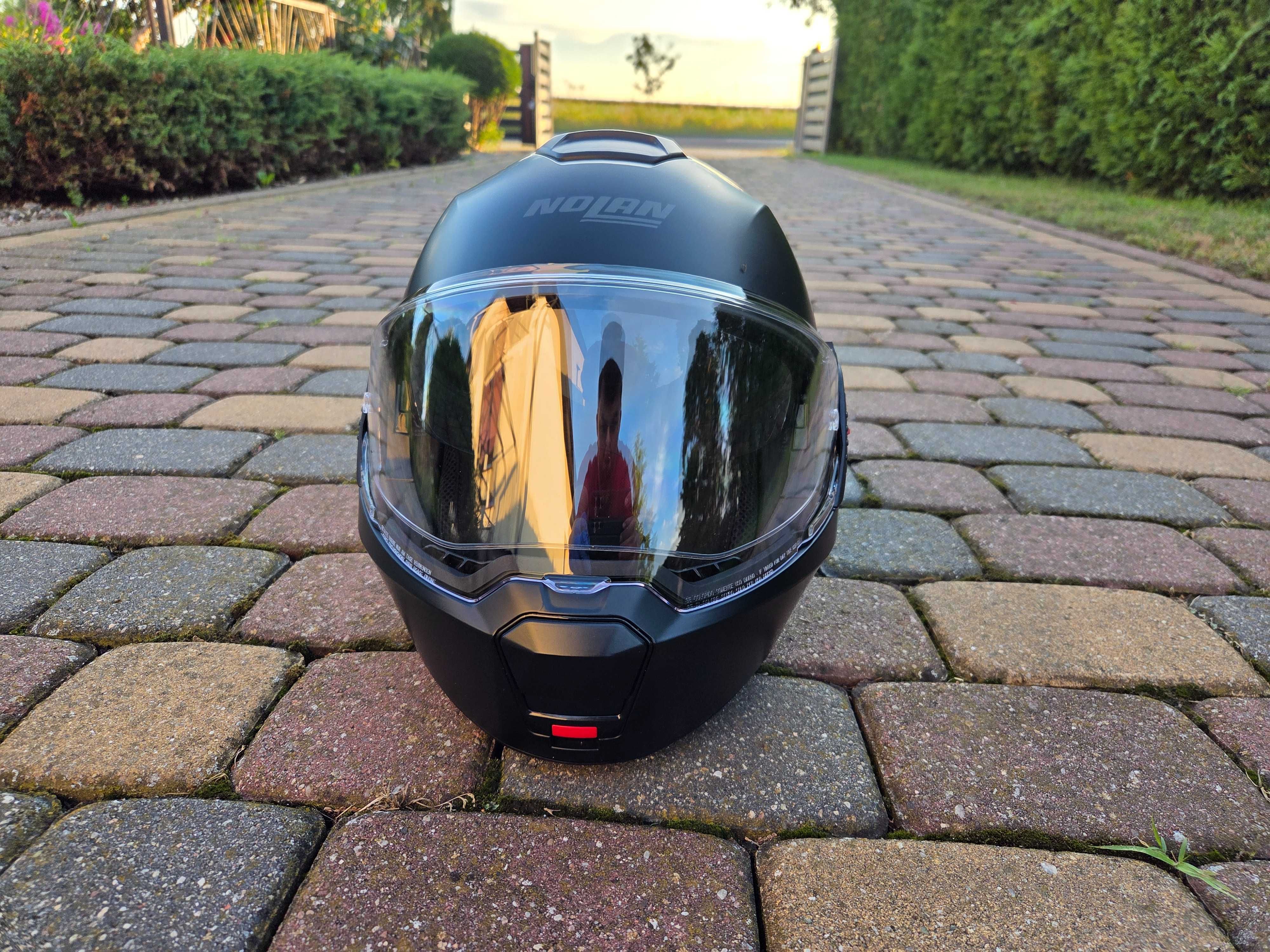 Kask motocyklowy szczękowy Nolan N120-1 czarny mat rozmiar S
