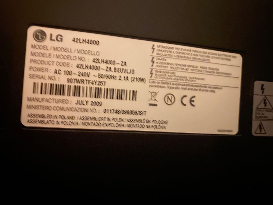 TV LCD LG 42’’ em bom estado