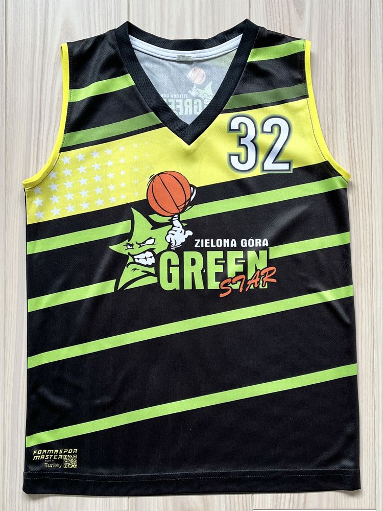 ***Klubowy strój koszykarski***GREEN STAR Zielona Góra***J.NOWY***