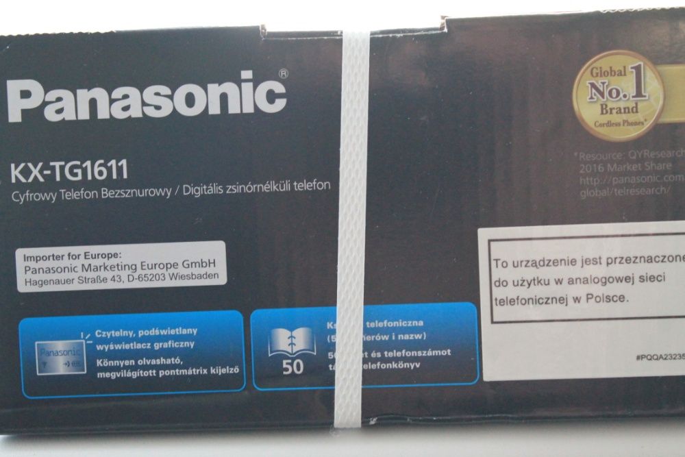 3 Telefony analogowe marki Panasonik bezprzewodowe