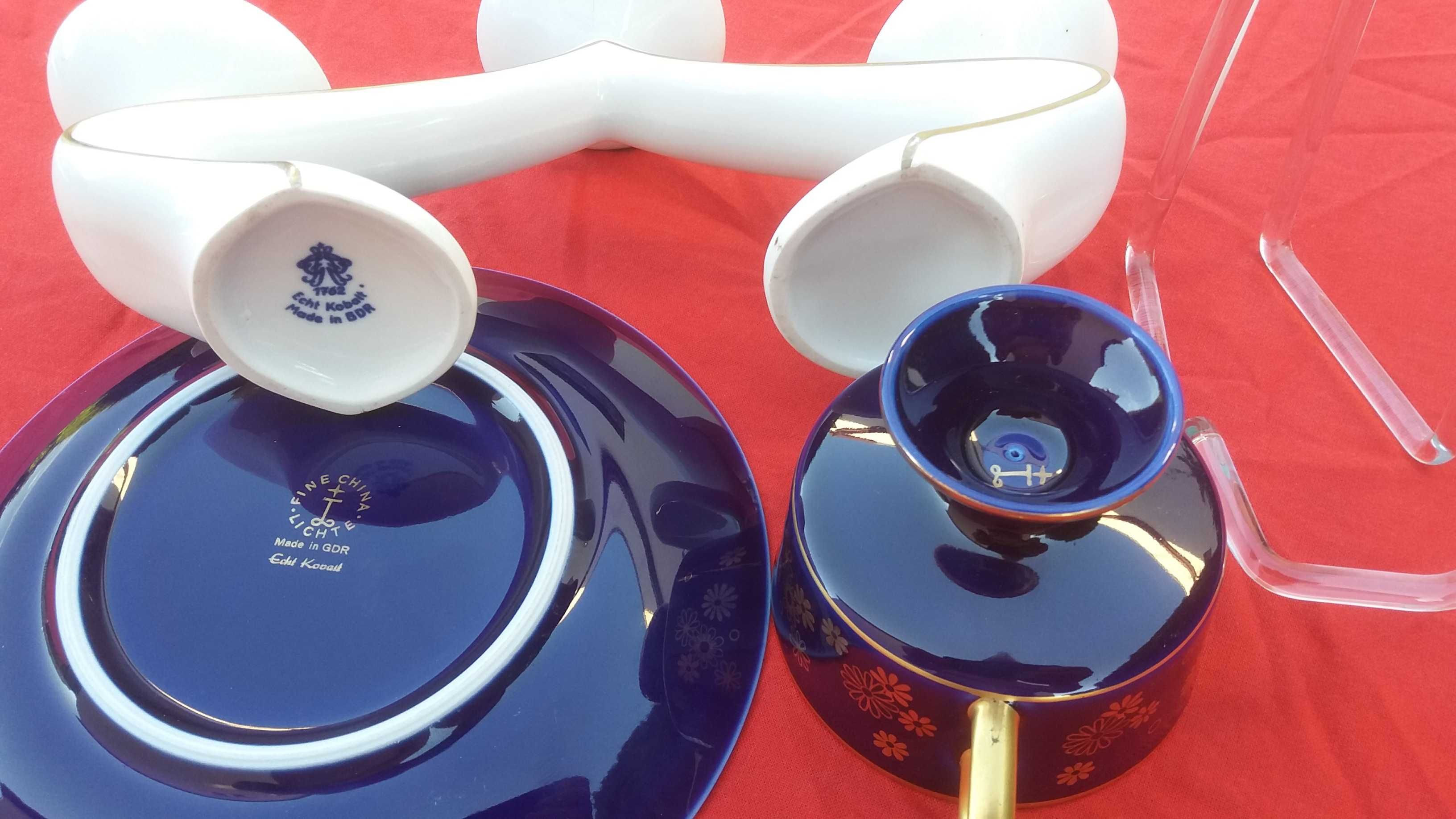1970-te  Made in NRD ,'' FINE CHINA LICHTE''  Porcelana - Kobalt