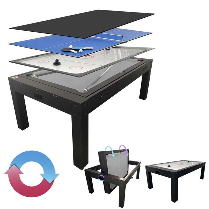 Rotating PRO 7FT + 3 w 1 Stół bilardowy Bilard Cymbergaj Tenis stołowy