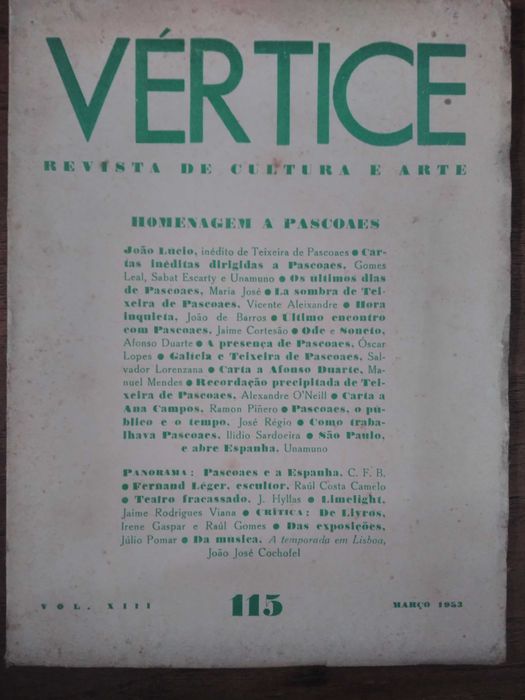 Vértice | Colóquio de Letras - anos 40-50 - desde 7€