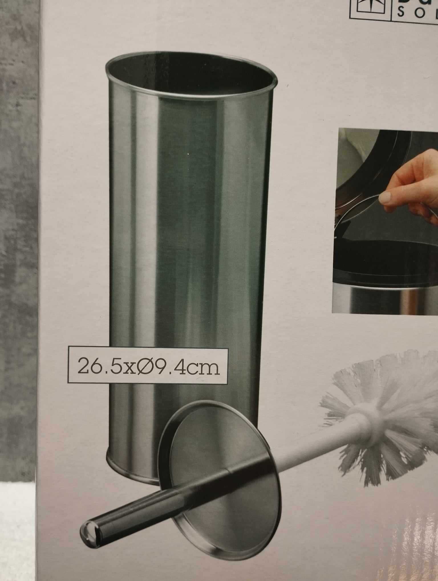 Bathroom Solutions Komplet łazienkowy kosz + szczotka