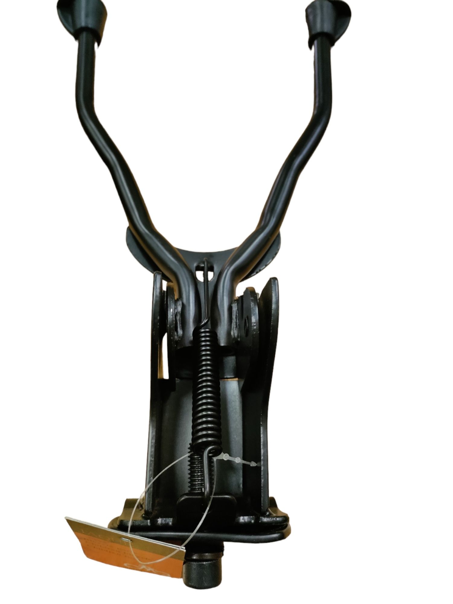 Двуногая центральная стальная черная велосипедная подножка  (рогатка).