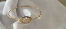 Pulseira em prata flor