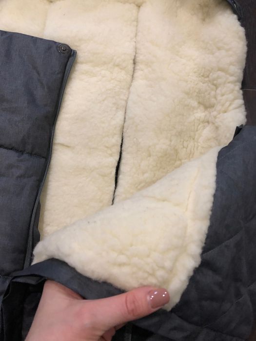 Зимний серый конверт Dorechi на овчине