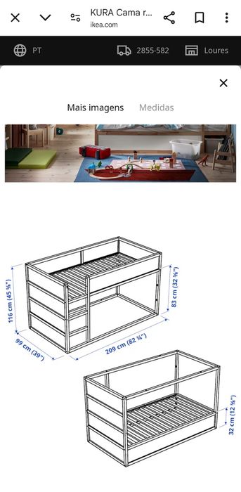 Cama Kura Ikea (criança)