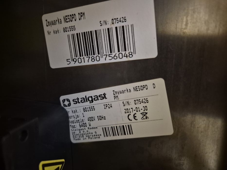 Zmywarka wyparzarka Stalgast NE50PD