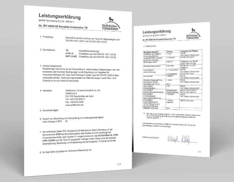Komin systemowy ceramiczny wysokość 8m K Fi 200/180 Standard
