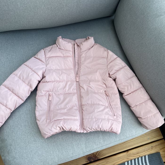 Набір куртка зимова та косуха дитяча, байкерська куртка 116-122см