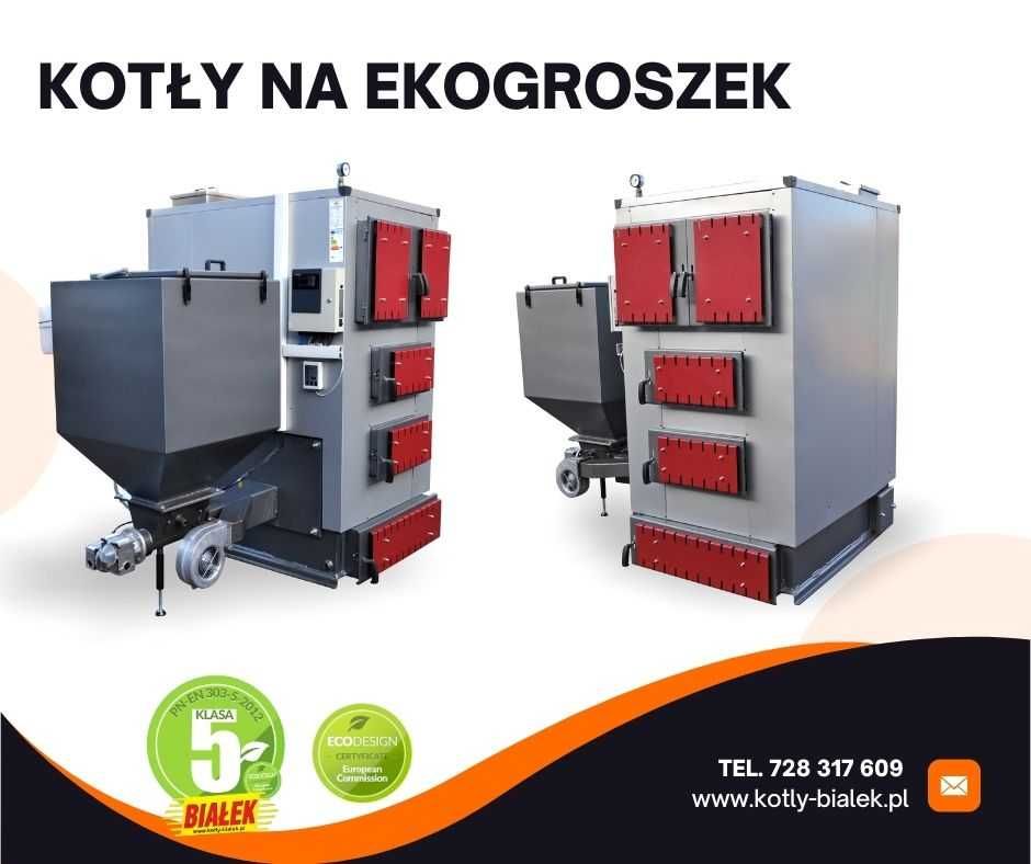 Kocioł Piec z podajnikiem na ekogroszek 100kW do 1400mkw PRODUCENT
