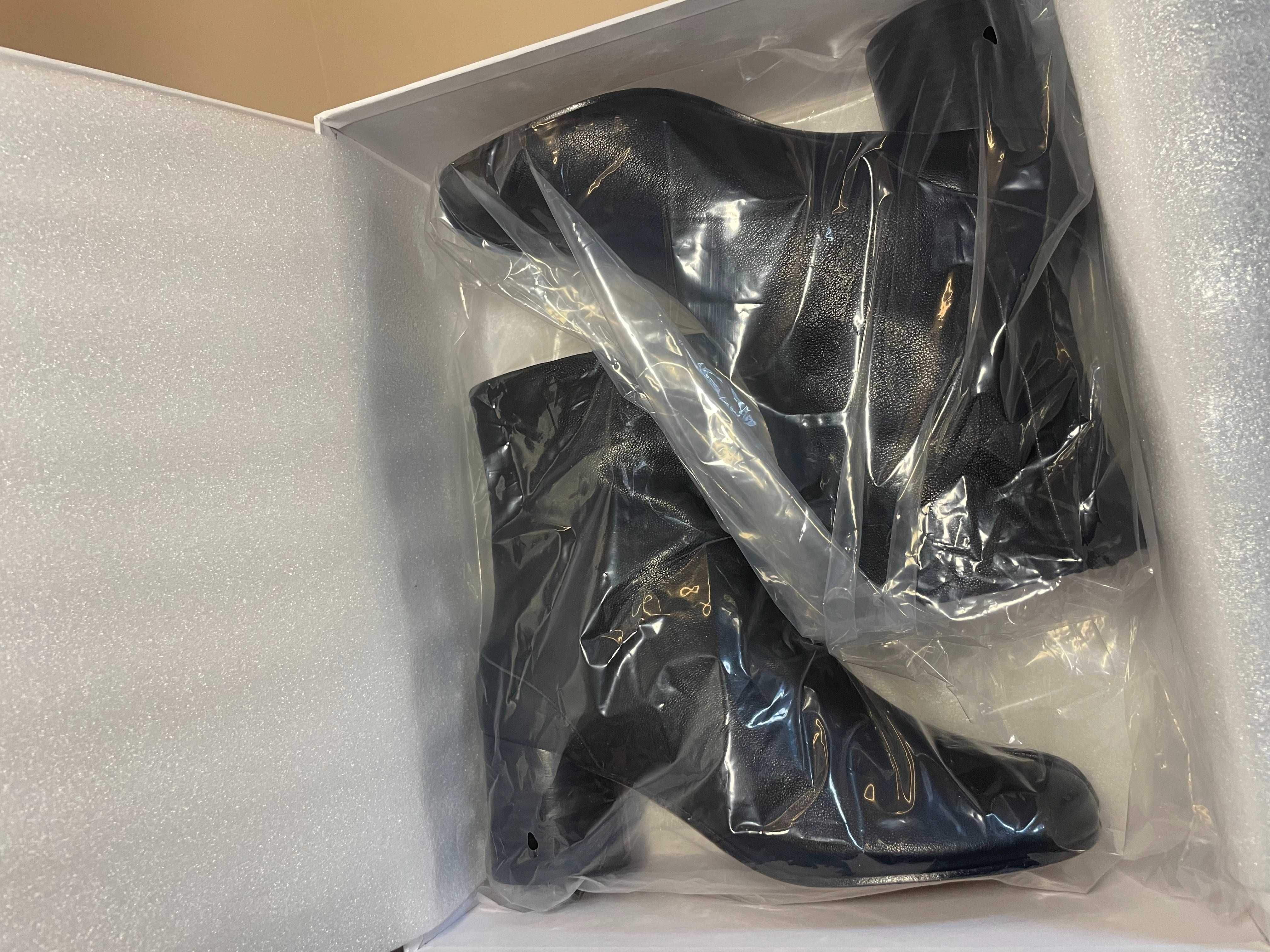 Margiela fashion nowe buty z rozciętym noskiem na wysokim obcasie 38