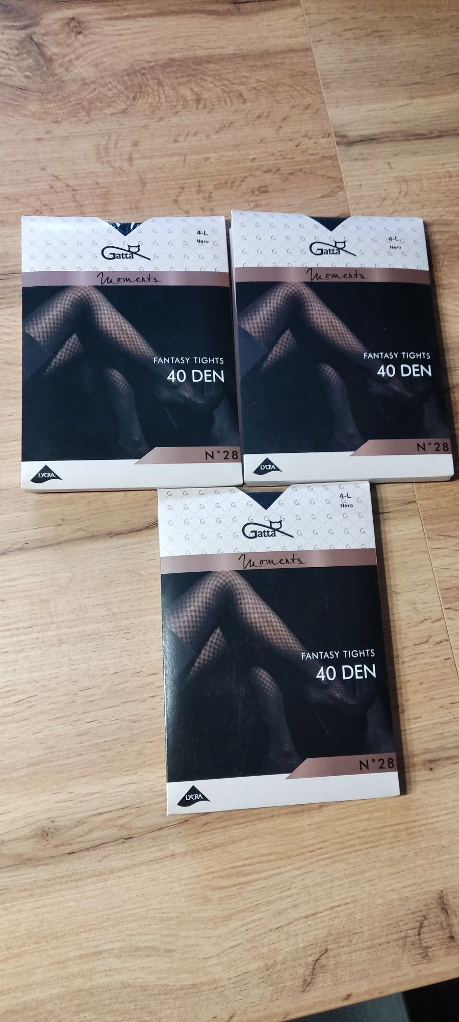 Rajstopy Gatta Moments Fantasy Tights 40 DEN 4/L X3 Nowe
