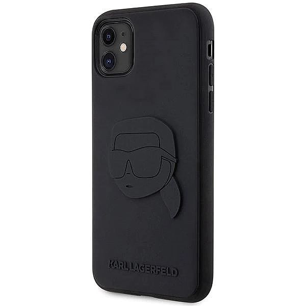 Etui Karl Lagerfeld Rubber Karl Head 3D na iPhone 11 / Xr - czarne