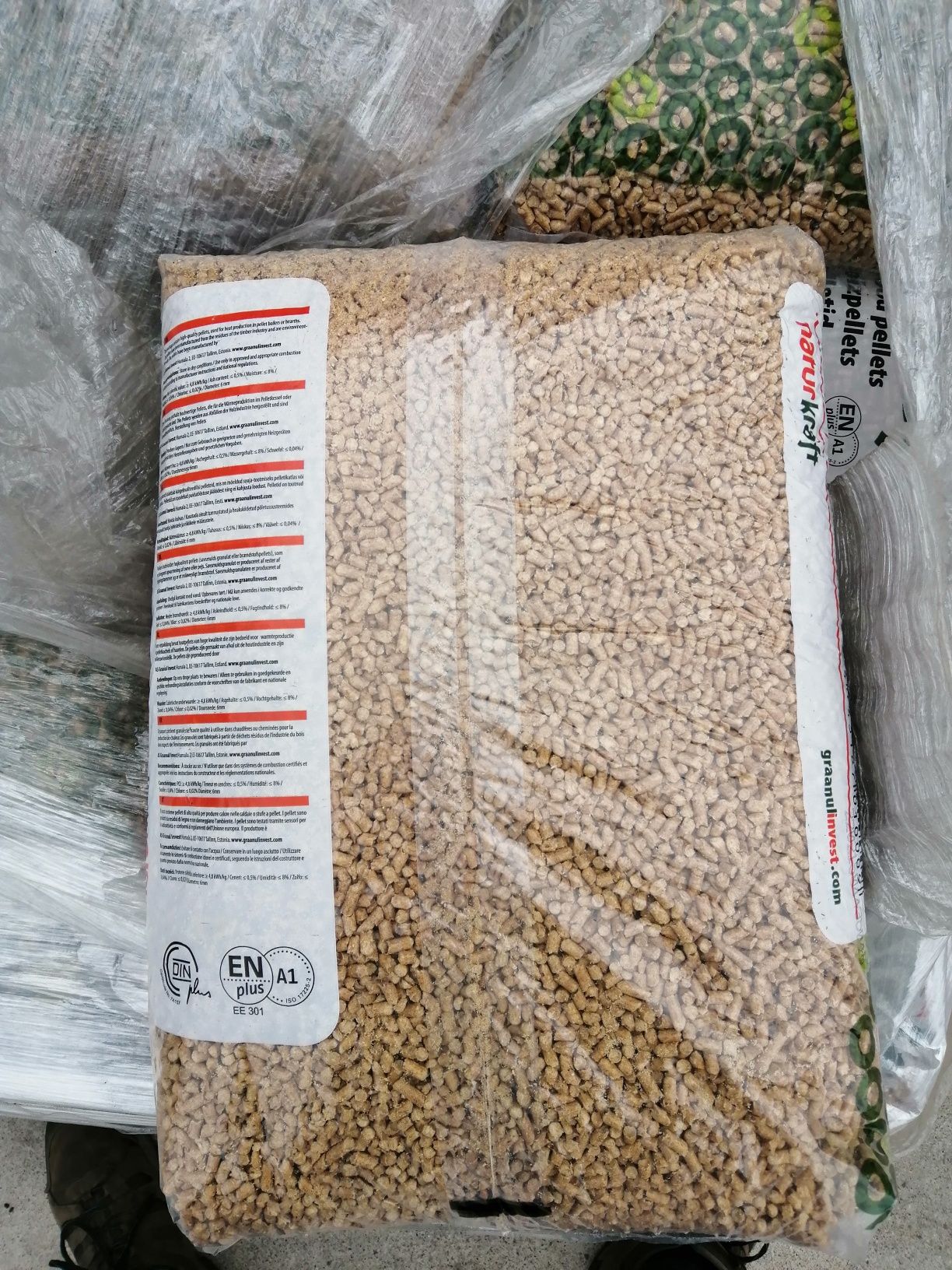 Pellet Naturkraft Pelet Premium Certyfikowany A1, EN plus, DIN plus.