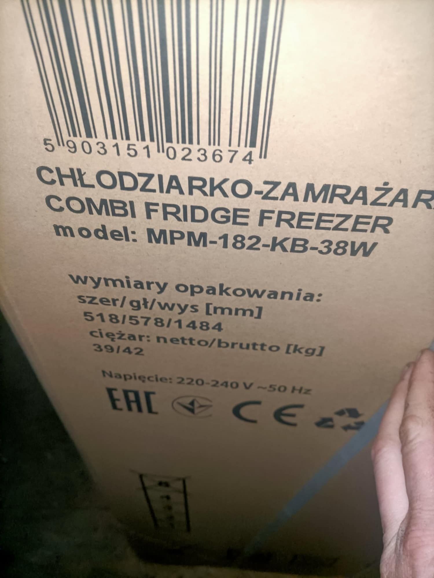 Lodówka- chłodziarko zamrażarka TRANSPORT GRATIS
