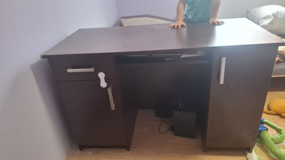 zestaw biurko z 2 komodami "Tadzio" drawer porządne solidne z szafkami