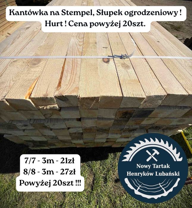 Stemple Stempel budowlany Słupek Ogrodzenie Słupki Hurt Tanio Kantówki
